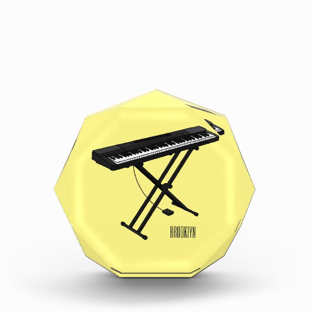 Cartoon-Abbildung mit Tastatur Fotoblock (Vorderseite)