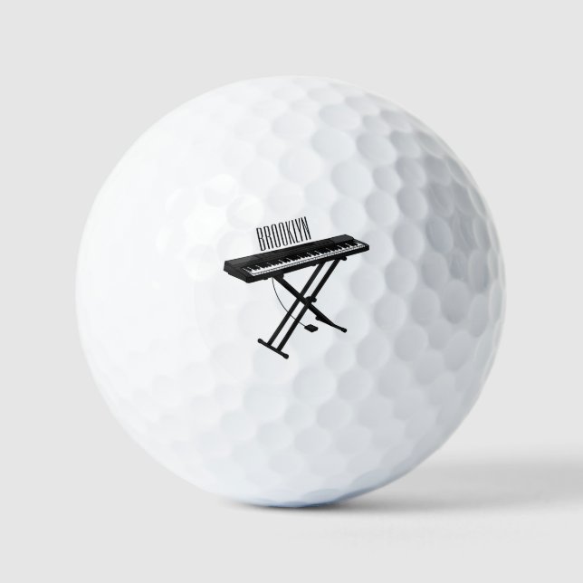 Cartoon-Abbildung mit Tastatur Golfball (Vorderseite)