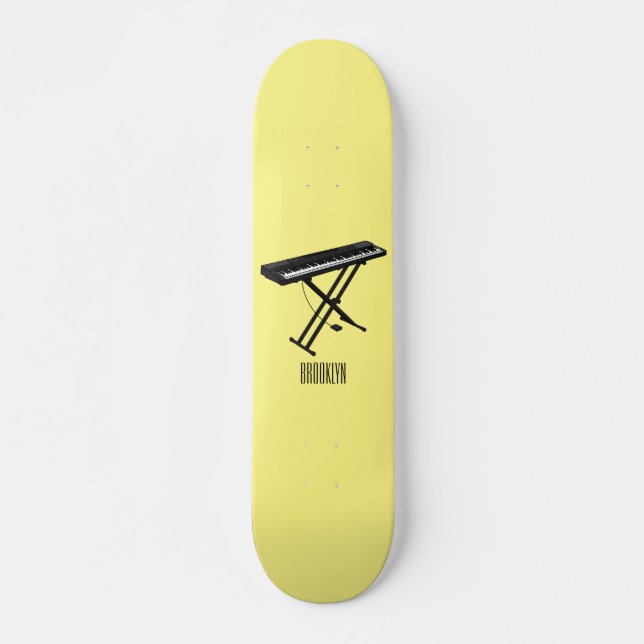 Cartoon-Abbildung mit Tastatur Skateboard (Vorne)