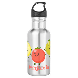 Cartoon-Abbildung niedlicher Kirschtomaten Edelstahlflasche