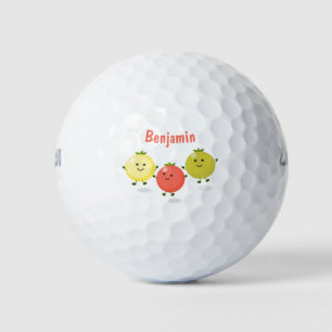 Cartoon-Abbildung niedlicher Kirschtomaten Golfball