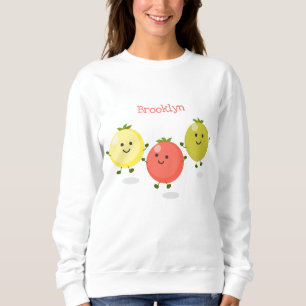 Cartoon-Abbildung niedlicher Kirschtomaten Sweatshirt