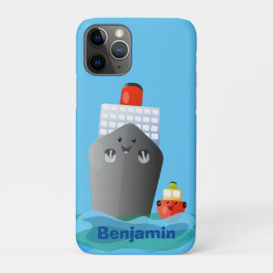 Cartoon-Abbildung niedlicher Seefrachtschlepper Case-Mate iPhone Hülle