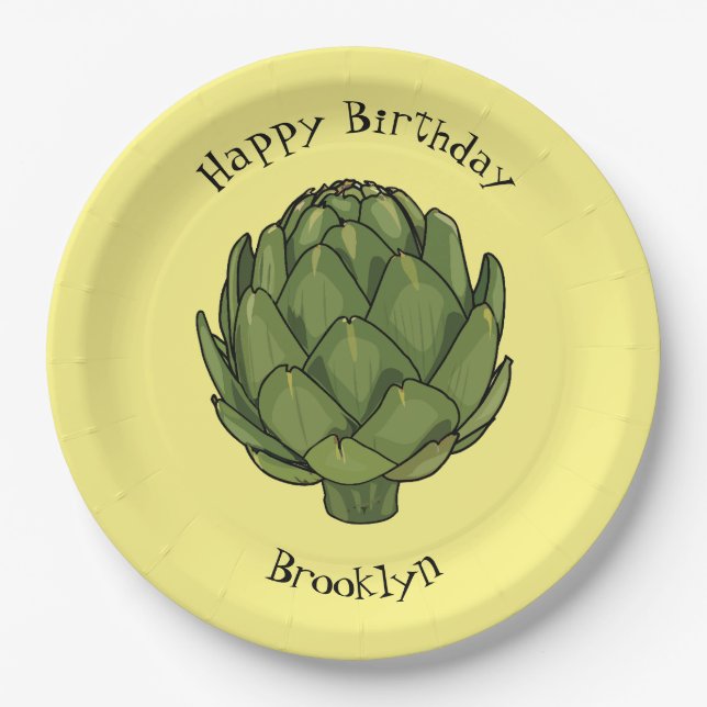 Cartoon-Abbildung Pappteller (Vorderseite)