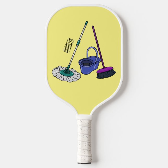 Cartoon-Abbildung Pickleball Schläger (Vorderseite)