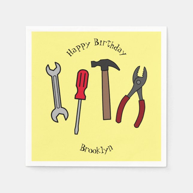 Cartoon-Abbildung Serviette (Vorderseite)