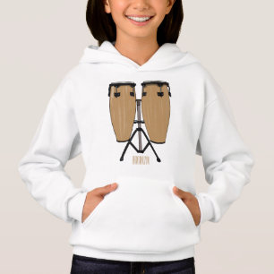 Cartoon-Abbildung von Bongo-Trommel Hoodie