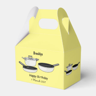 Cartoon-Abbildung von Cookware-Sets Geschenkschachtel