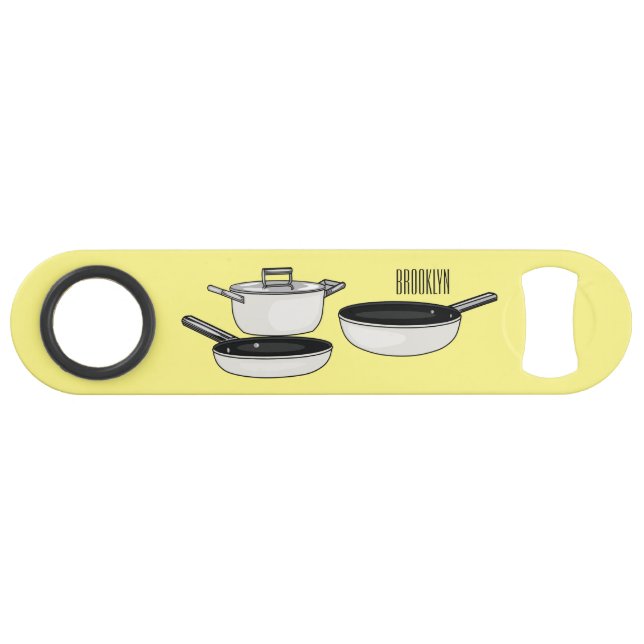Cartoon-Abbildung von Cookware-Sets Speed Flaschenöffner (Vorderseite (Horizontal))