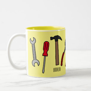 Cartoon-Abbildung Zweifarbige Tasse