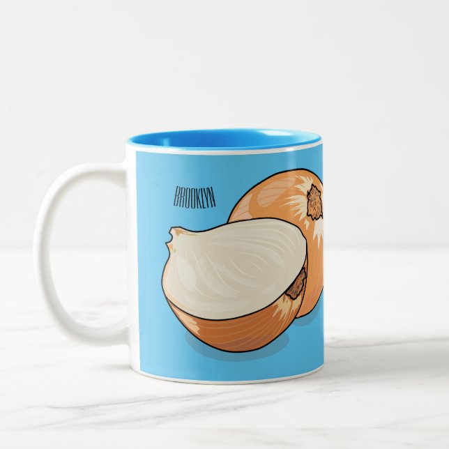 Cartoon-Abbildung Zweifarbige Tasse (Links)