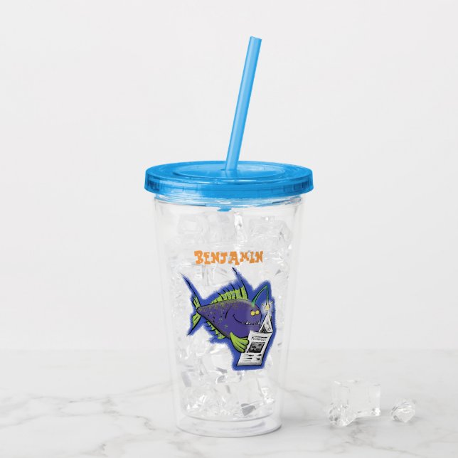 Cartoon Acryltrinkbecher (Rückseite Ice)