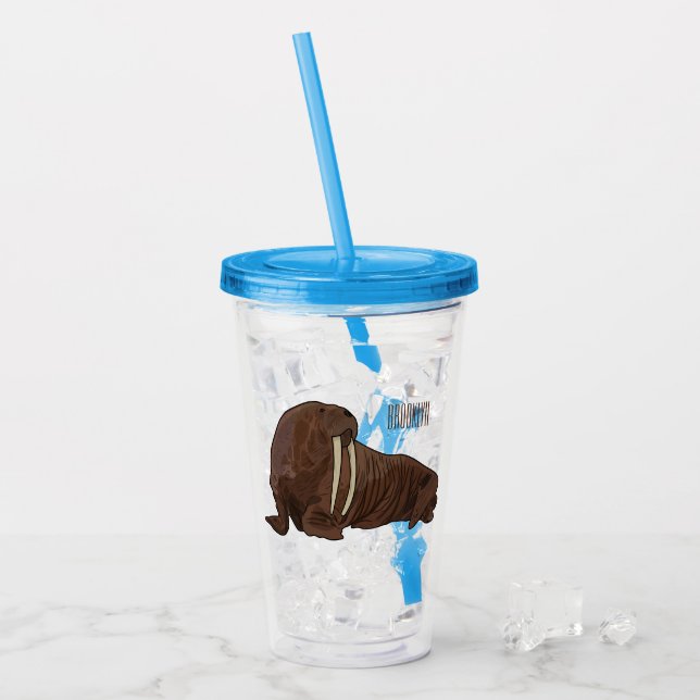 Cartoon Acryltrinkbecher (Vorderseite Ice)