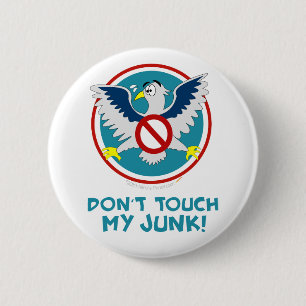 Cartoon-Adler tun nicht Touch mein lustiges TSA Button