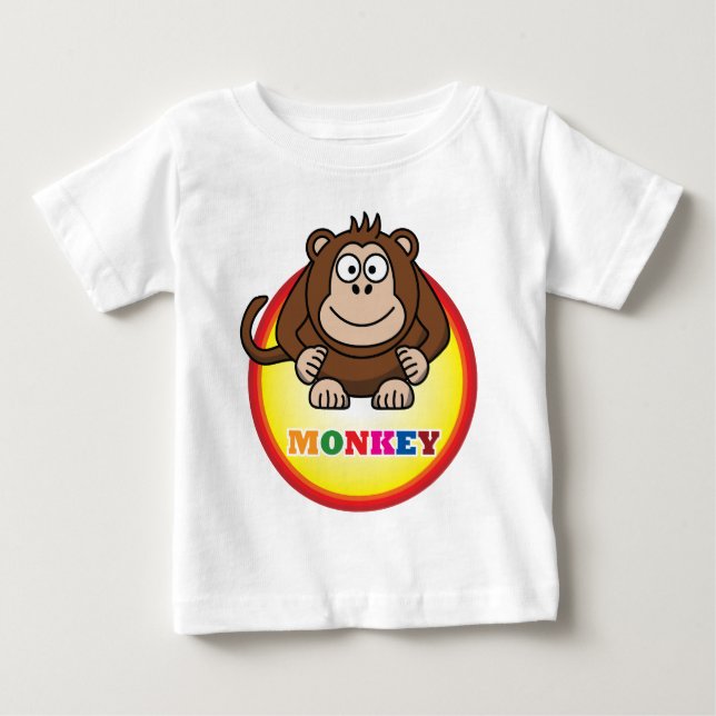 Cartoon-Affe Baby T-shirt (Vorderseite)