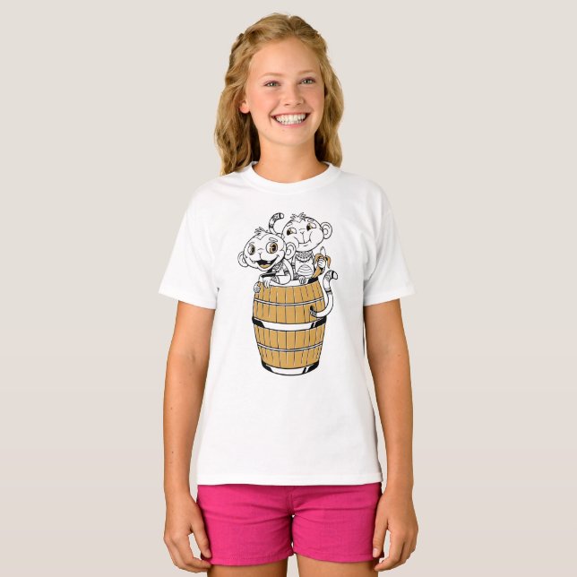 Cartoon-Affe T-Shirt (Vorne ganz)