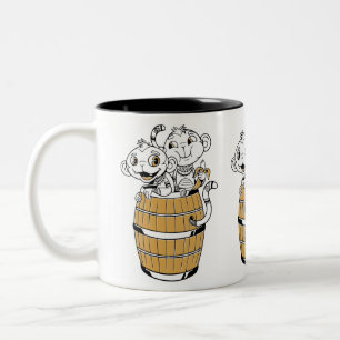 Cartoon-Affe Zweifarbige Tasse