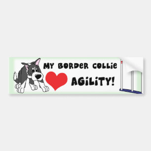 Cartoon-Agility-Grenzcollie-Autoaufkleber Autoaufkleber