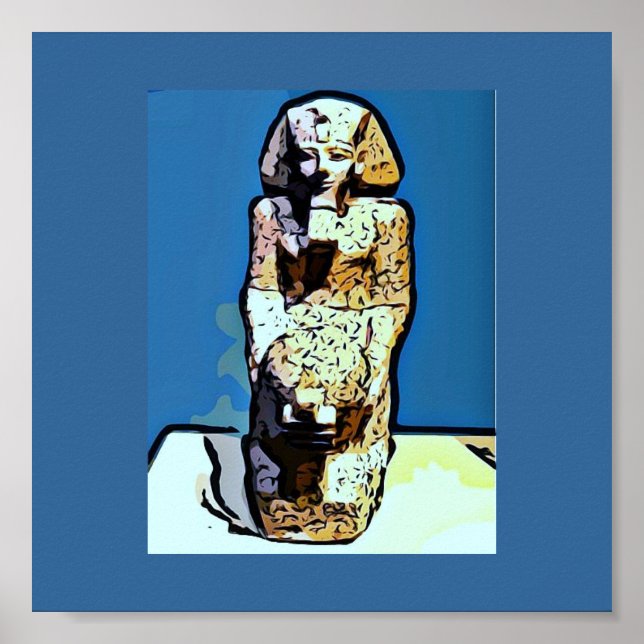 Cartoon Ägyptische Kunst Poster (Vorne)