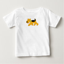 Cartoon Airedale Terrier Baby Fine Jersey T - Shir