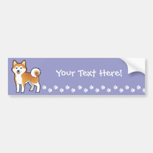 Cartoon Akita Inu/Shiba Inu Autoaufkleber