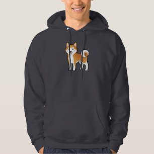 Cartoon Akita Inu/Shiba Inu Hoodie