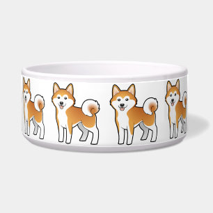 Cartoon Akita Inu/Shiba Inu Napf