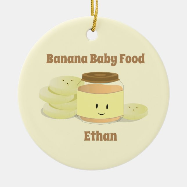 Cartoon alimentaire pour bébé Banana | Ornement (Devant)