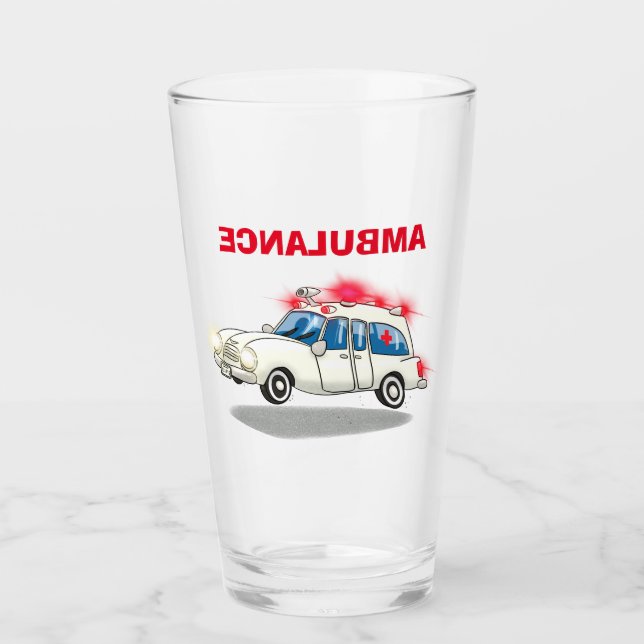Cartoon Ambulance Glas (Vorderseite)