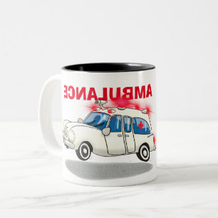 Cartoon Ambulance Zweifarbige Tasse