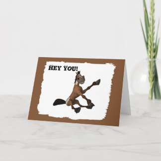 Cartoon amusant Cheval carte d'anniversaire