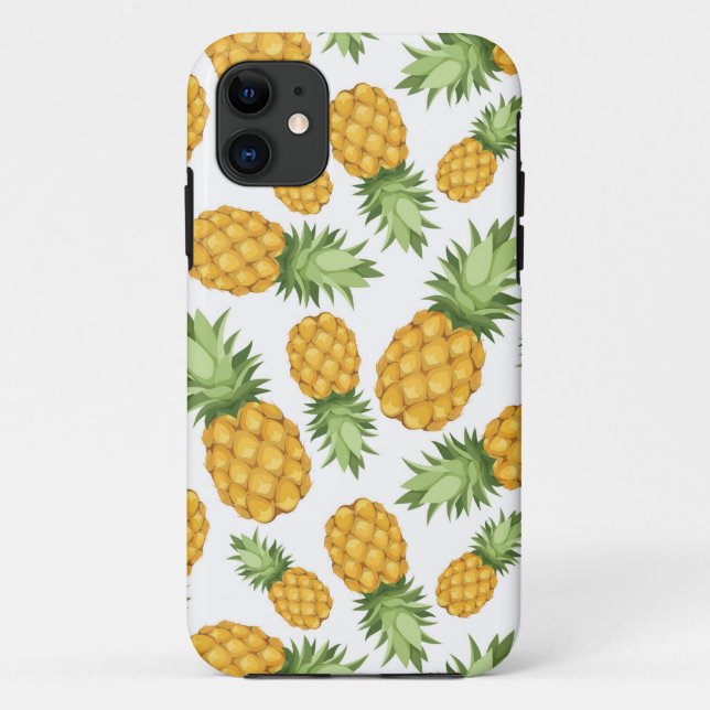 Cartoon-Ananas-Muster Case-Mate iPhone Hülle (Rückseite)