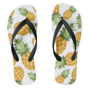 Cartoon Ananas-Muster Flip Flops