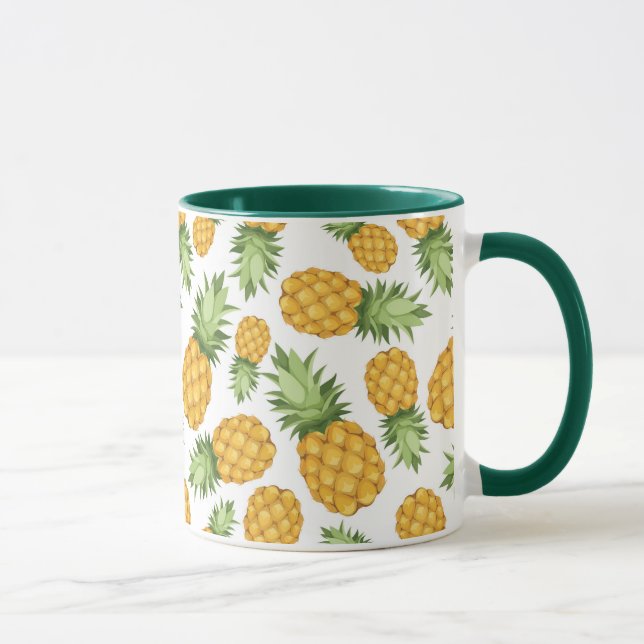 Cartoon Ananas-Muster Tasse (Rechts)