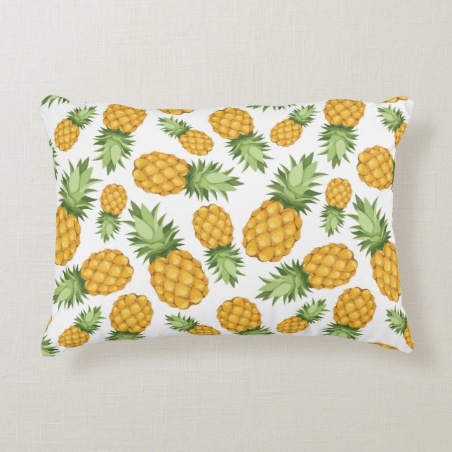 Cartoon-Ananas-Muster Zierkissen (Vorderseite)