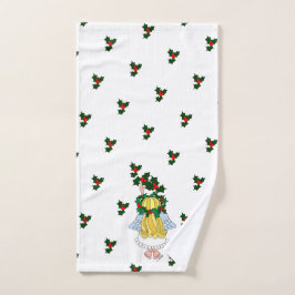 Cartoon Angel Holly Weihnachtshandtuch Handtuch