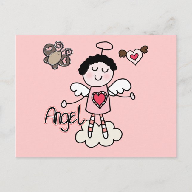 Cartoon Angel Postkarte (Vorderseite)
