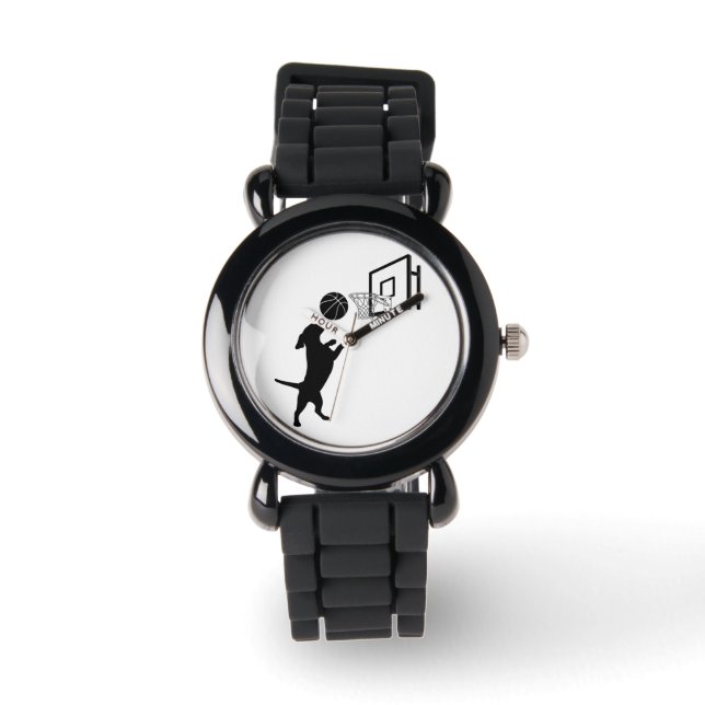 Cartoon Animal Basketball Armbanduhr (Vorderseite)