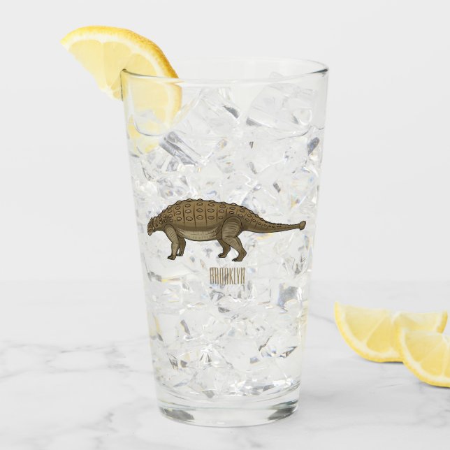 Cartoon Ankylosaurus Glas (Vorderseite Ice)