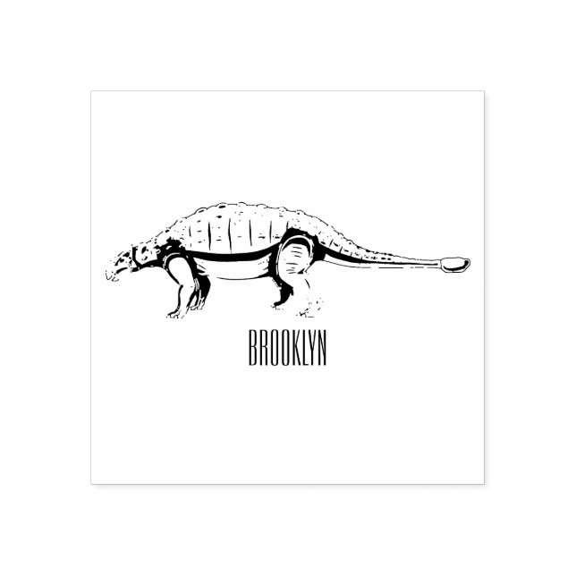 Cartoon Ankylosaurus Gummistempel (Prägung)