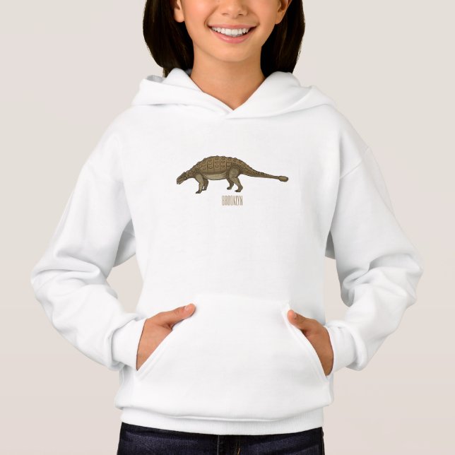 Cartoon Ankylosaurus Hoodie (Vorderseite)