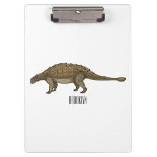 Cartoon Ankylosaurus Klemmbrett