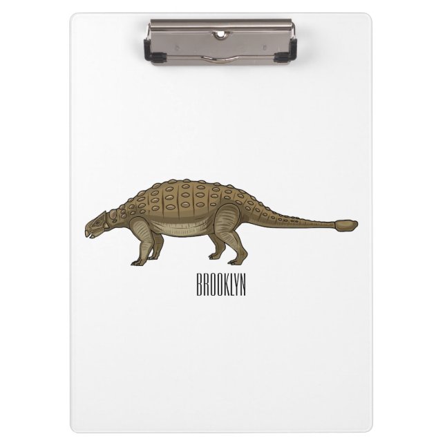 Cartoon Ankylosaurus Klemmbrett (Vorderseite)