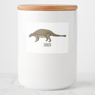 Cartoon Ankylosaurus Lebensmitteletikett