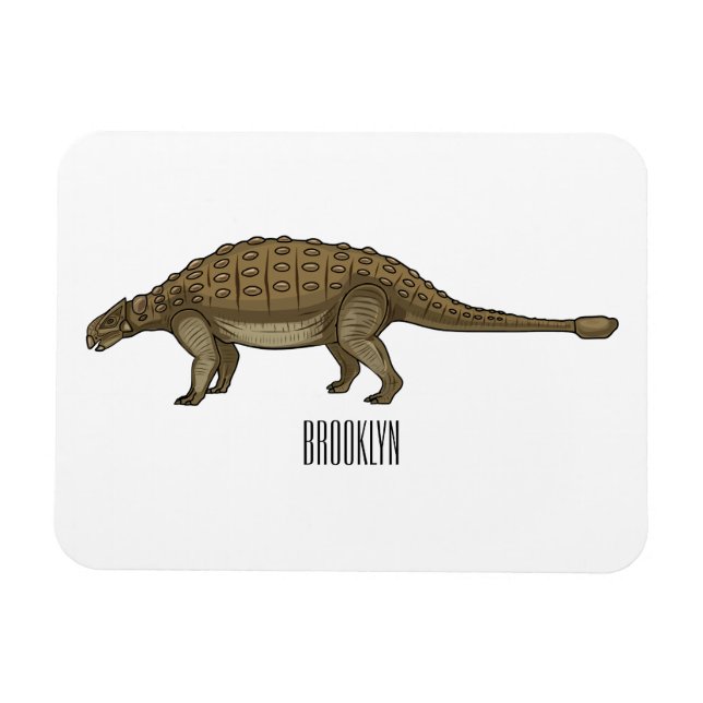 Cartoon Ankylosaurus Magnet (Horizontal)