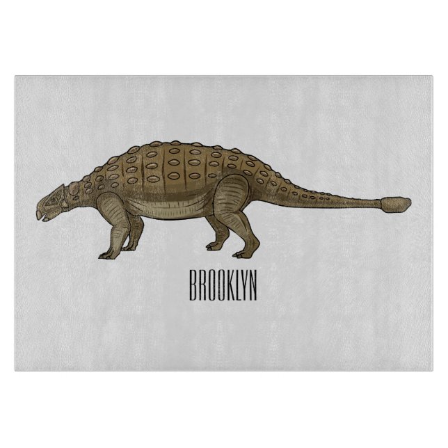 Cartoon Ankylosaurus Schneidebrett (Vorderseite)