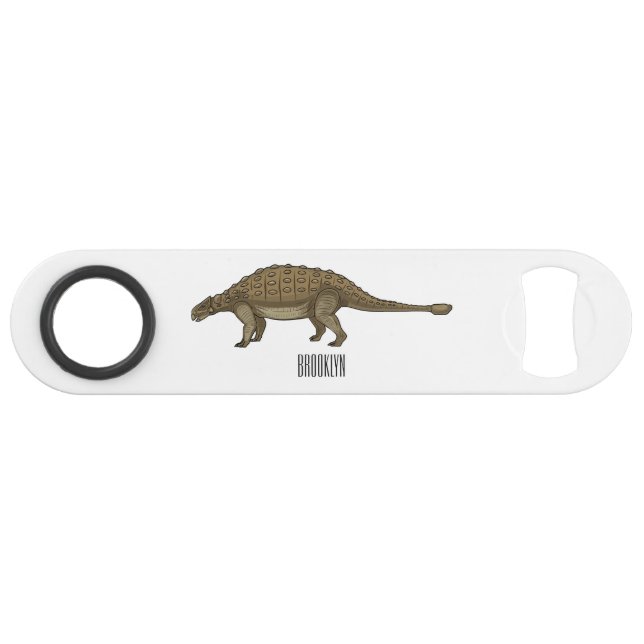 Cartoon Ankylosaurus Speed Flaschenöffner (Vorderseite (Horizontal))