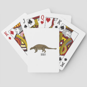 Cartoon Ankylosaurus Spielkarten