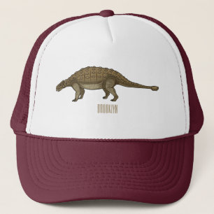 Cartoon Ankylosaurus Truckerkappe
