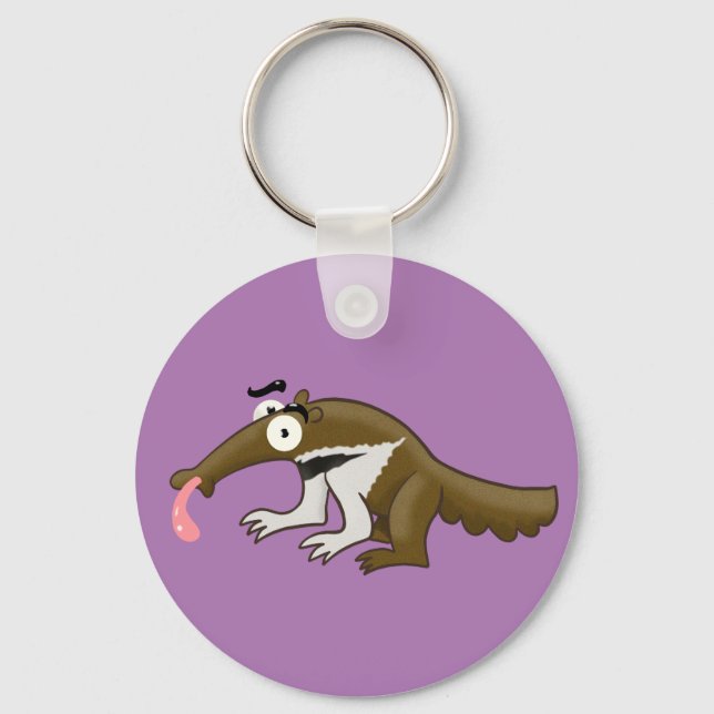 Cartoon Anteater Schlüsselanhänger (Vorderseite)